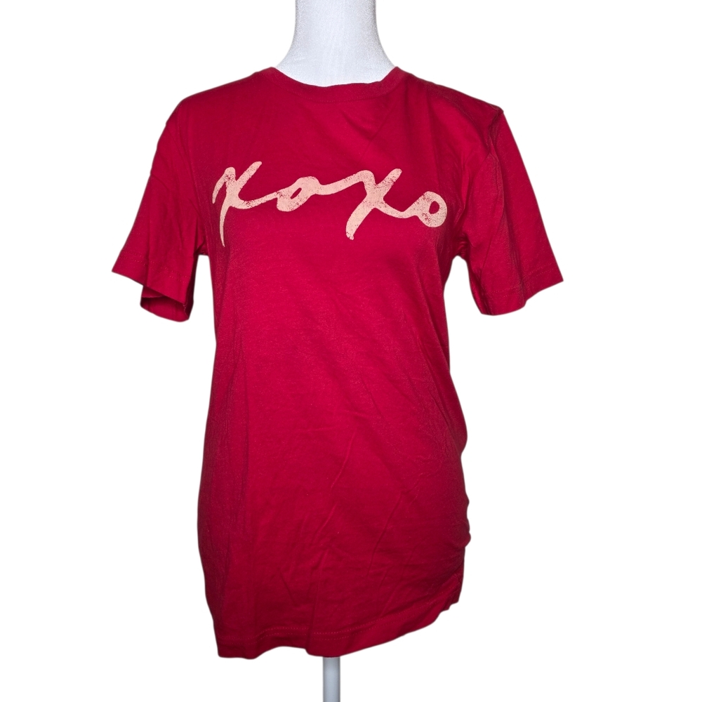 Bella Canvas Womens T-shirt Valentines Day Red Heart Size Small
